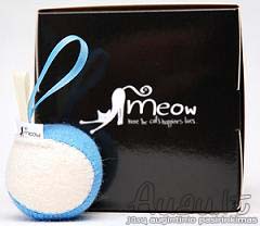 Meow kamuoliukas White Blue vilnoninis